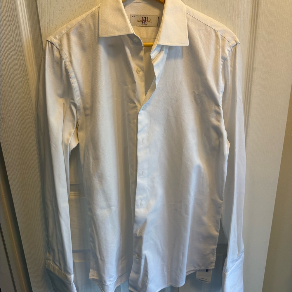 Carolina Herrera Elegant White Dress Shirt
